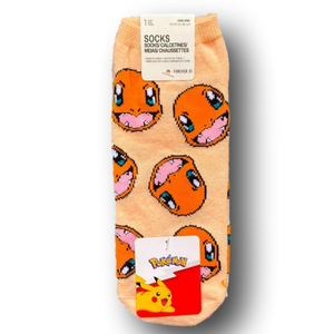 3/$20 Charmander Pokémon Funny Novelty No-Show Socks - Brand New